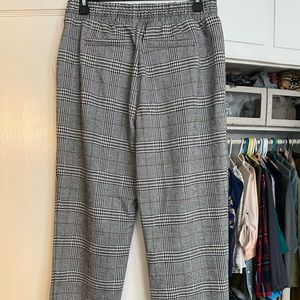 Gray plaid high rise ankle pant size small